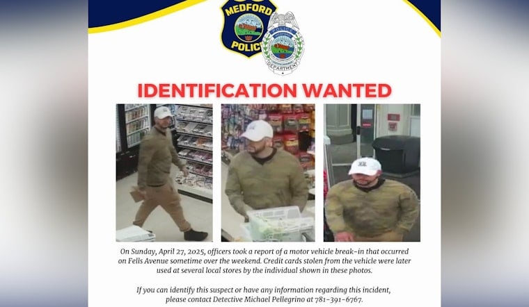 Medford Police Seek Public's Help to Identify Suspect in Credit Card Theft Spree