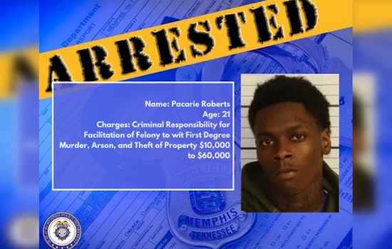 Memphis Police Arrest Suspect Pacarie Roberts, Charged with Facilitation of First-Degree Murder and Arson