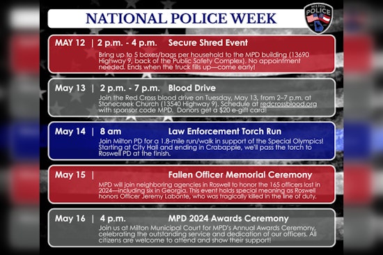 Milton Police Department Honors Fallen Heroes and Strengthens Community Relations During Police Week