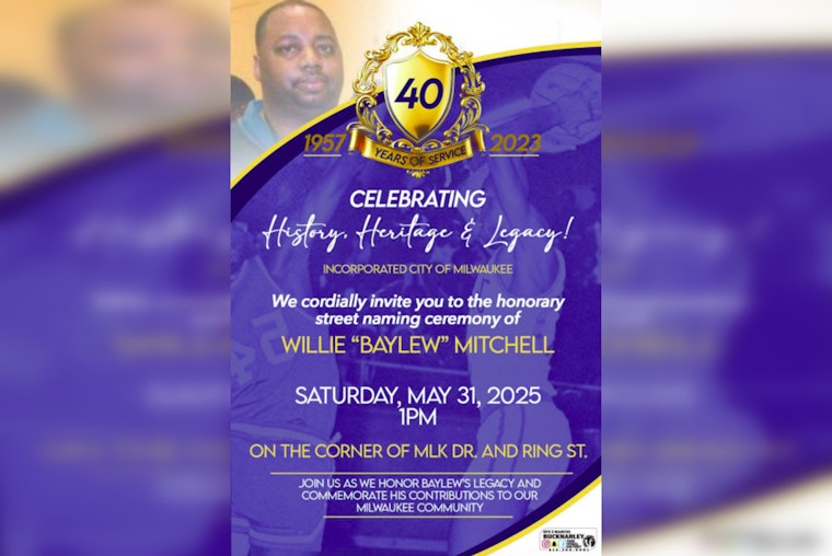 Milwaukee to Honor Community Hero Willie "Baylew" Mitchell with Street Renaming Ceremony