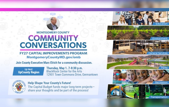 Montgomery County Executive Marc Elrich Invites Public to Shape Fiscal Year 2027 CIP at 'Community Conversations'