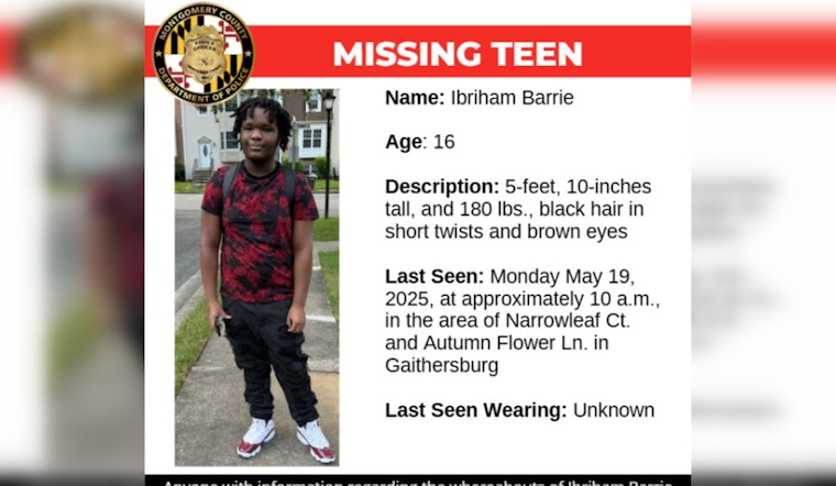 Montgomery County Police Intensify Search for Missing Gaithersburg Teenager Ibriham Barrie