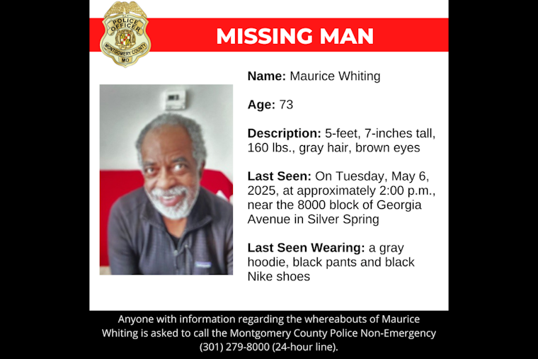 Montgomery County Police Issue Urgent Call for Help in Search for Missing Silver Spring Man, Maurice Whiting