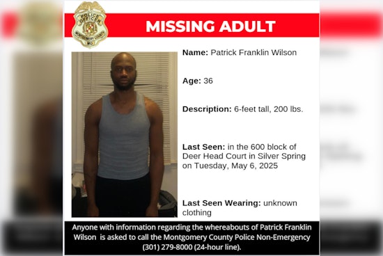 Montgomery County Police Seek Public's Assistance in Locating Missing Man Patrick Franklin Wilson