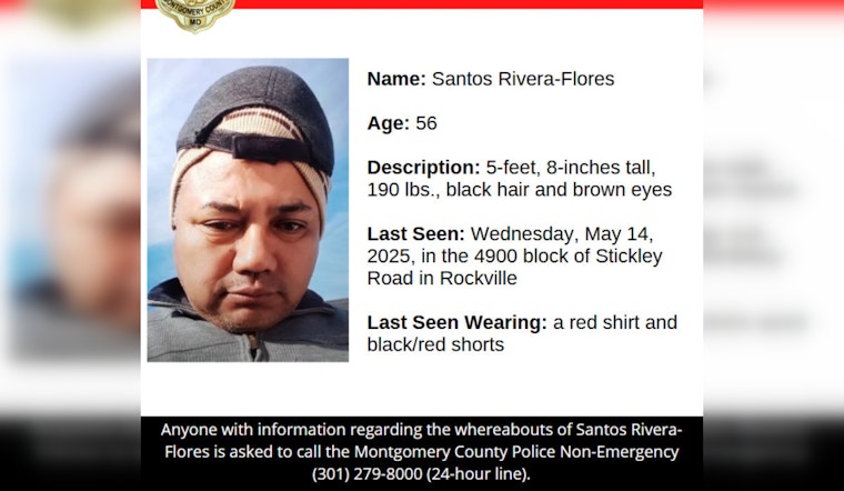 Montgomery County Police Seek Public's Help in Finding Missing Rockville Man in Need of Medication