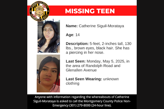 Montgomery County Police Seek Public's Help in Locating Missing Teen Catherine Siguil-Morataya from Glenmont Area