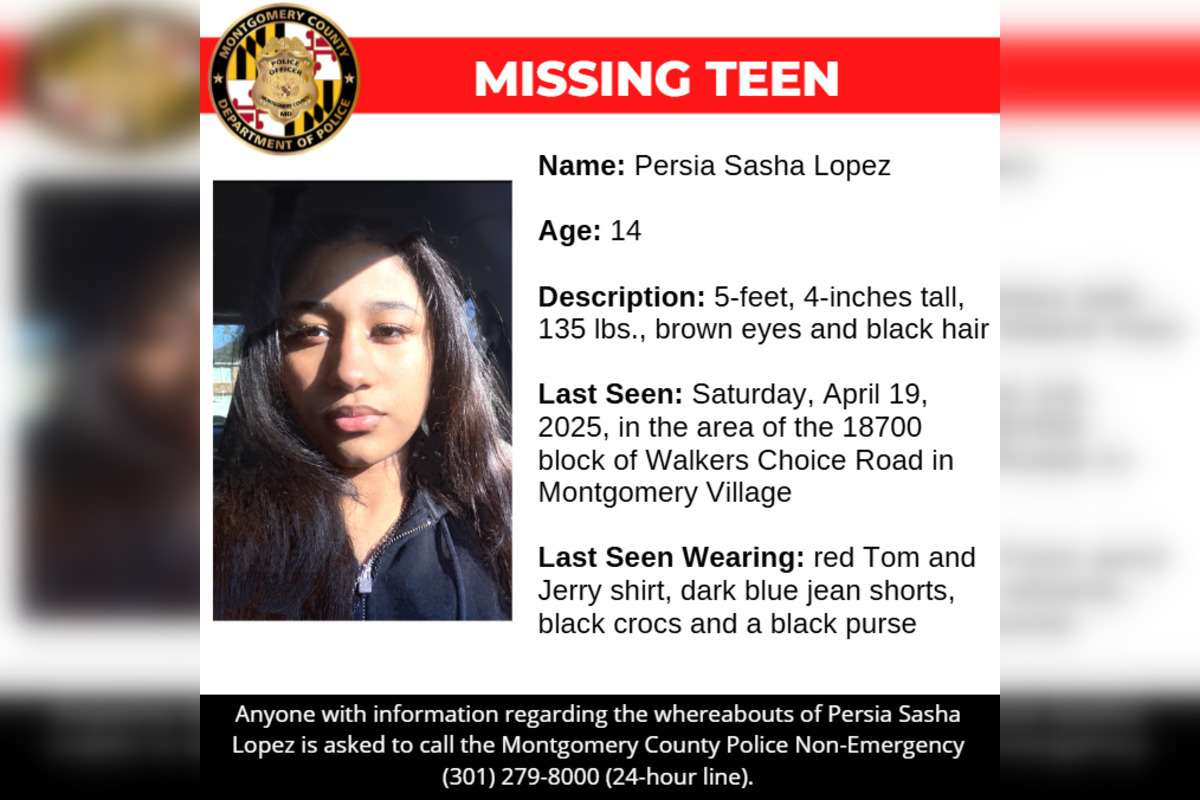 Montgomery County Police Seek Public's Help in Locating Missing Teen