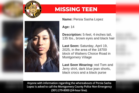 Montgomery County Police Seek Public's Help in Locating Missing Teen Persia Sasha Lopez