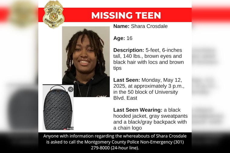 Montgomery County Police Seek Public's Help in Search for Missing Teen, Shara Crosdale