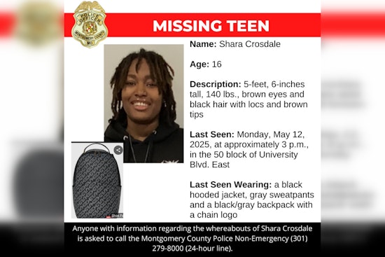 Montgomery County Police Seek Public's Help in Search for Missing Teen, Shara Crosdale