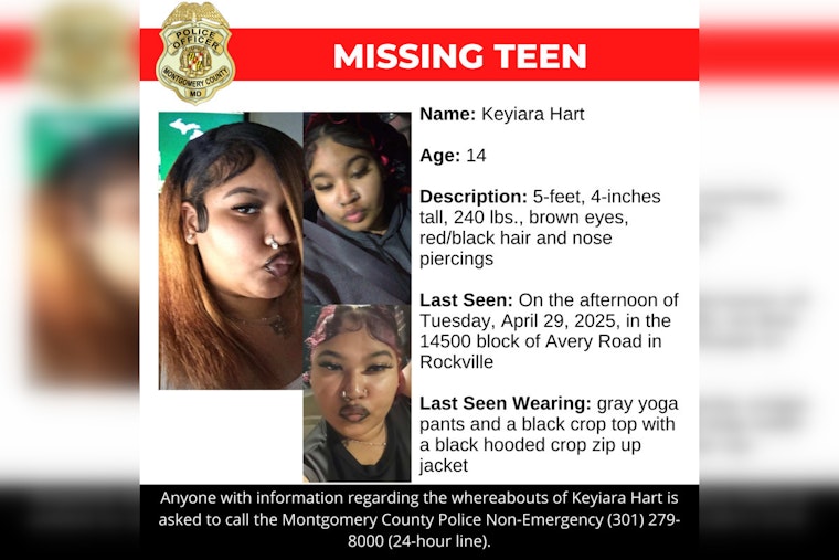 Montgomery County Police Seek Public's Help to Find Missing Teenager Keyiara Hart