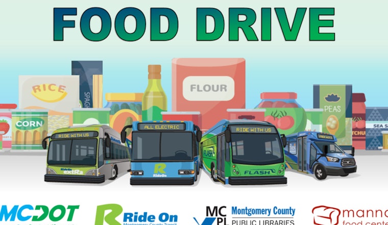 Montgomery County Ride On Buses Offer Free Rides for Food Donations in Annual Drive Against Hunger