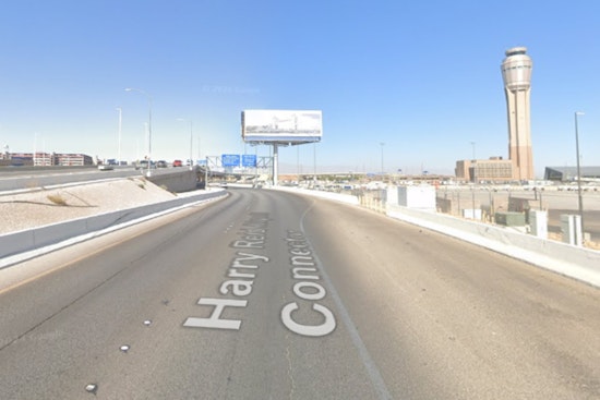 Motorcyclist Critically Injured After Collision with Fixed Object Near Harry Reid Airport