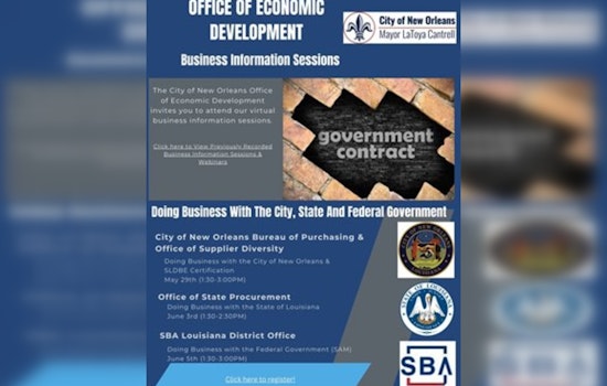 New Orleans Announces Free Virtual Sessions to Aid Local Business Owners in Government Contracting