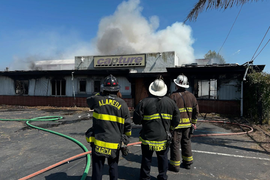 Oakland Firefighters Quell Blaze at Red-Tagged Waterfront Building, No Injuries Reported