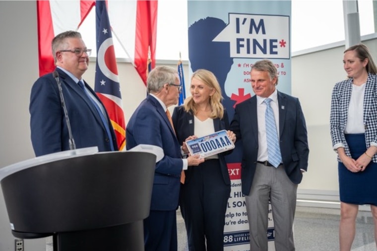 Ohio Unveils New 988 Suicide Prevention License Plates in Support of Mental Health Awareness