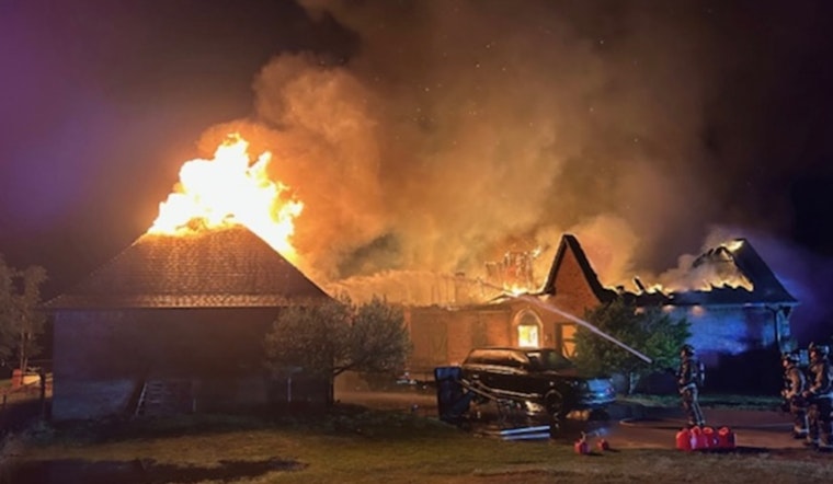 Oklahoma City Firefighters Extinguish Northeast House Fire, Rescue Two Dogs Amidst Potential Lightning Strike Incident