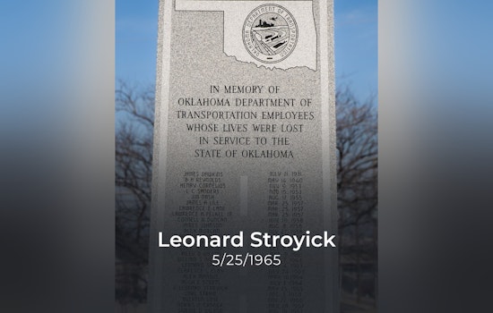 Oklahoma Department of Transportation Honors Late Worker Leonard Stroyick, Advocates for Work Zone Safety
