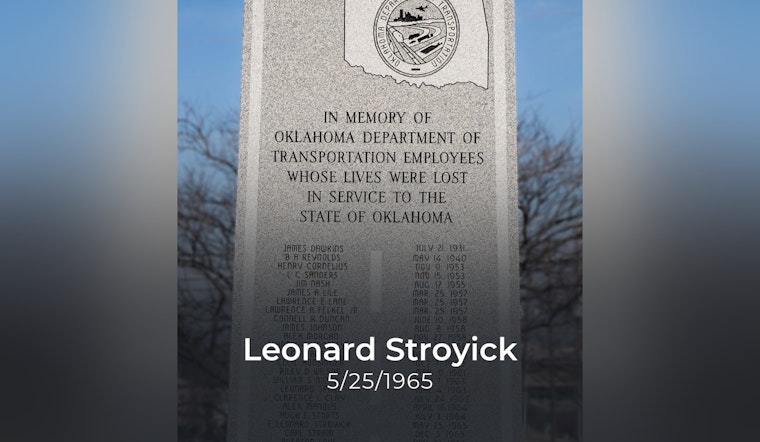Oklahoma Department of Transportation Honors Late Worker Leonard Stroyick, Advocates for Work Zone Safety