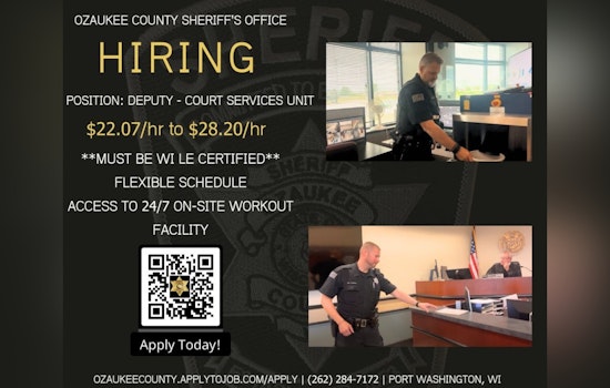 Ozaukee County Sheriff's Office Seeks Certified Officers for Court Services Unit with Competitive Pay and Benefits