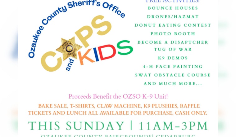 Ozaukee County Sheriff's Office to Host Engaging 'Cops & Kids' Event at County Fair Grounds