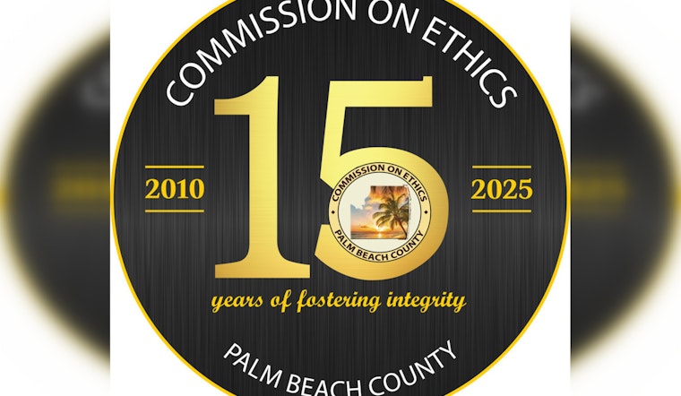Palm Beach County Commission on Ethics Celebrates 15 Years of Promoting Integrity in Local Government