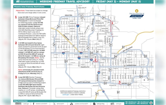 Phoenix Drivers Alert: Freeway Closures and Detours This Weekend Due to ADOT Improvement Projects
