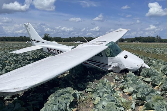 Pilot Hospitalized After Small Plane Crashes in Hastings Cabbage Field, Investigation Underway