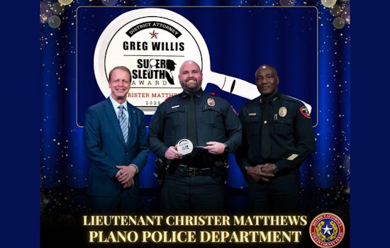 Plano Lieutenant Christer Matthews Honored with DA Greg Willis SuperSleuth Award for Excellence in Criminal Investigations