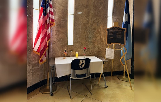 Ramsey County Courthouse Hosts Poignant Fallen Comrade Table Display in Solemn Tribute to Military Sacrifices
