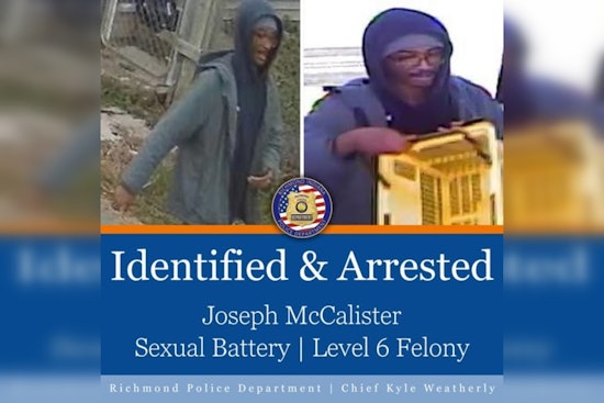 Richmond Man Arrested for Sexual Battery Following Community-Assisted Identification
