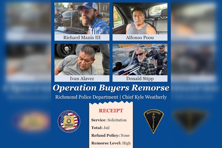 Richmond Police Arrest Four in Sting Operation Targeting Sex Buyers on East Main Street