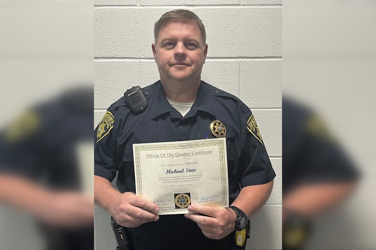 Roane County Sheriff's Office Honors Deputy Michael Sims as Officer of the Quarter for April 2025