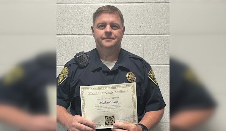 Roane County Sheriff's Office Honors Deputy Michael Sims as Officer of the Quarter for April 2025