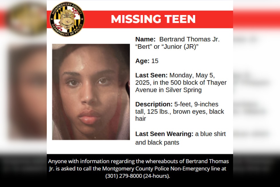 Search Intensifies for Missing Silver Spring Teen, Public Urged to Aid Montgomery County Police