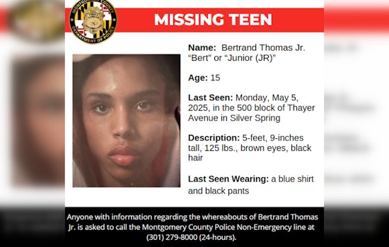 Search Intensifies for Missing Silver Spring Teen, Public Urged to Aid Montgomery County Police