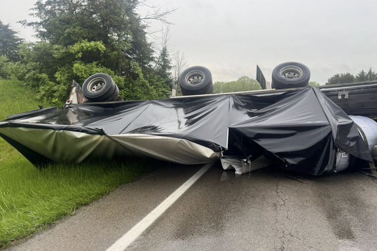 Semi-Truck Rollover Causes Major Delays on State Route 127 Near Frazee