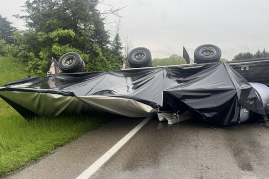 Semi-Truck Rollover Causes Major Delays on State Route 127 Near Frazee