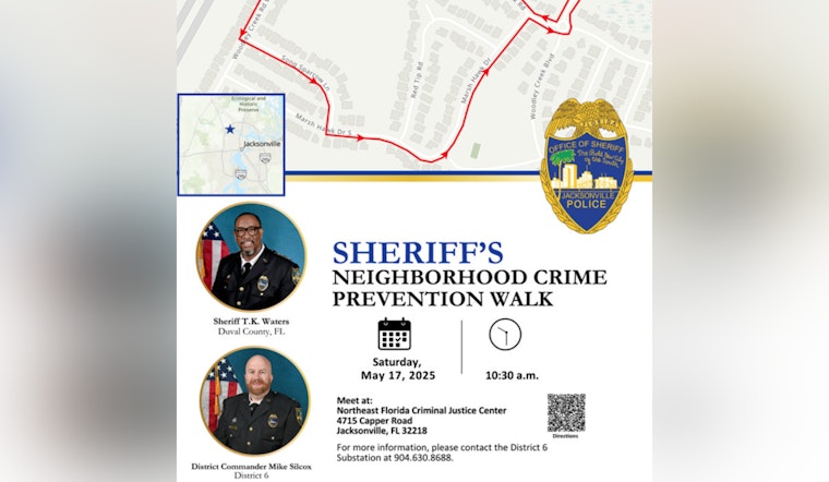 Sheriff T.K. Waters to Engage with Jacksonville Community in 'Sheriff's Walk' Event in Cambridge Estates