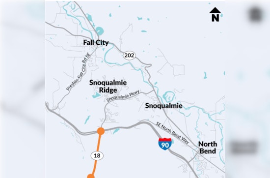 SR 18 to Shut Down for Five Full Days Near I-90 Bridges Starting May 15