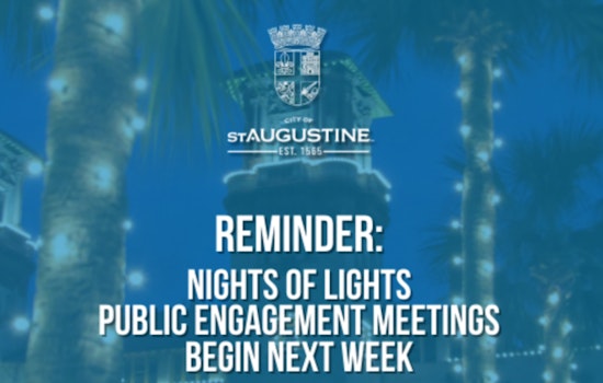 St. Augustine Invites Residents and Business Owners to Public Meetings on Nights of Lights Event Concerns
