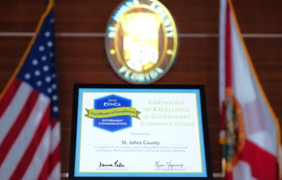 St. Johns County Lauded with Certificate of Excellence in Government Communication