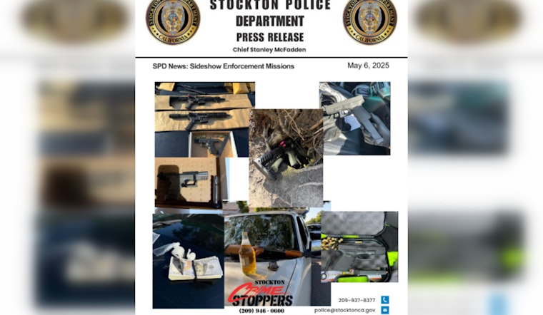 Stockton Police Collaborate with Regional Agencies to Quash Sideshow Menace, Seizing Firearms and Towing Vehicles