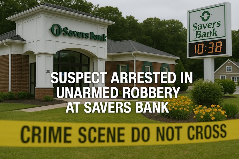 Sturbridge Man Charged in Unarmed Auburn Bank Robbery, Arrest Aided by Worcester-Auburn Police Collaboration