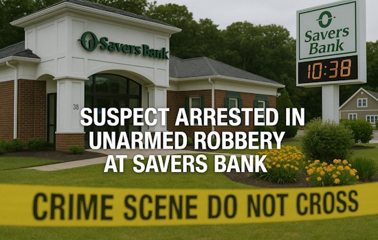 Sturbridge Man Charged in Unarmed Auburn Bank Robbery, Arrest Aided by Worcester-Auburn Police Collaboration
