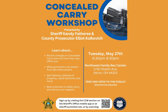 Summit County Sheriff's CCW Workshop Program Continues to Engage Akron Community on Gun Safety and Laws