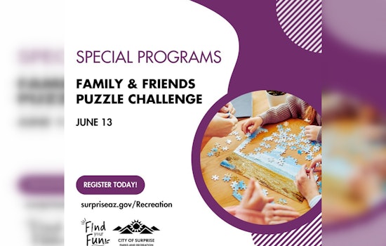 Surprise Community Invited to Family & Friends Puzzle Challenge at Sierra Montana Recreation Center