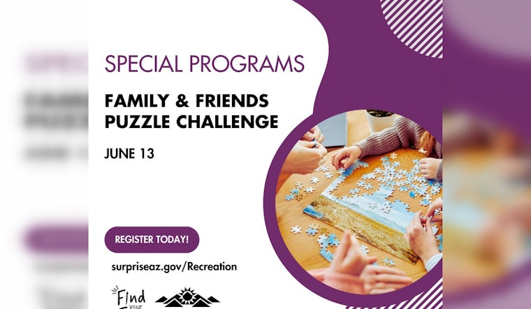 Surprise Community Invited to Family & Friends Puzzle Challenge at Sierra Montana Recreation Center