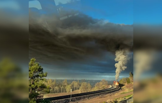 Train Engine Fire Leads to Smoke Blanket Over Flagstaff, Prompting Health Advisories