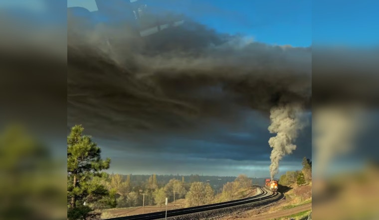 Train Engine Fire Leads to Smoke Blanket Over Flagstaff, Prompting Health Advisories